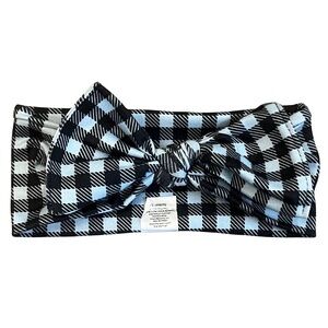 3/$10: Bumblito Checkered Headband for Babies - Black and Blue